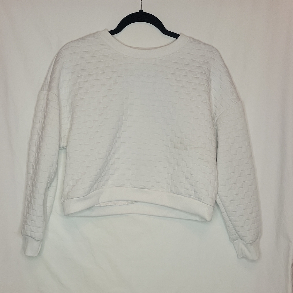 Paper Crane White Textured Top